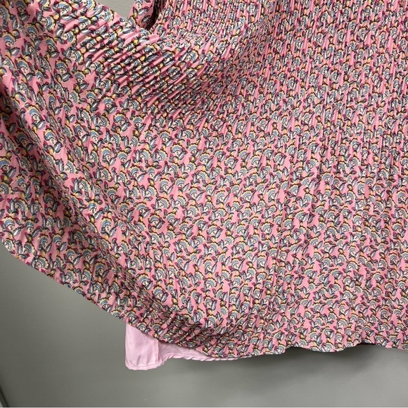 Code X MODE long sleeve pleated chiffon mini dress Sz M - Picture 9 of 10